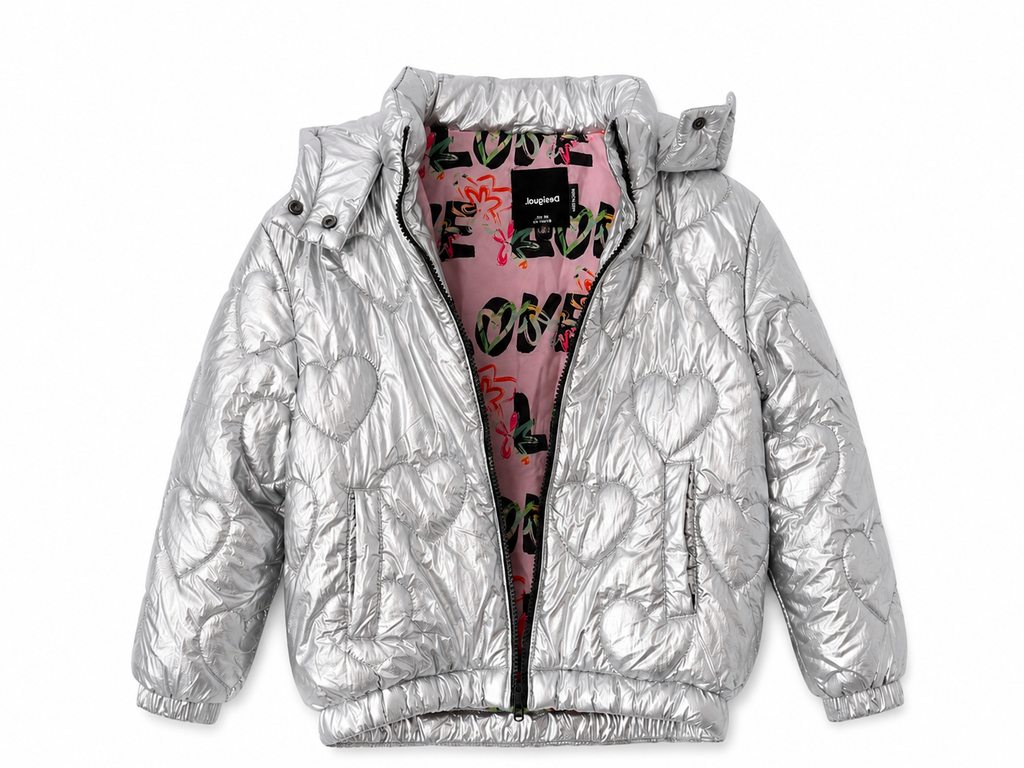 Chaqueta Desigual plateada talla 6/8