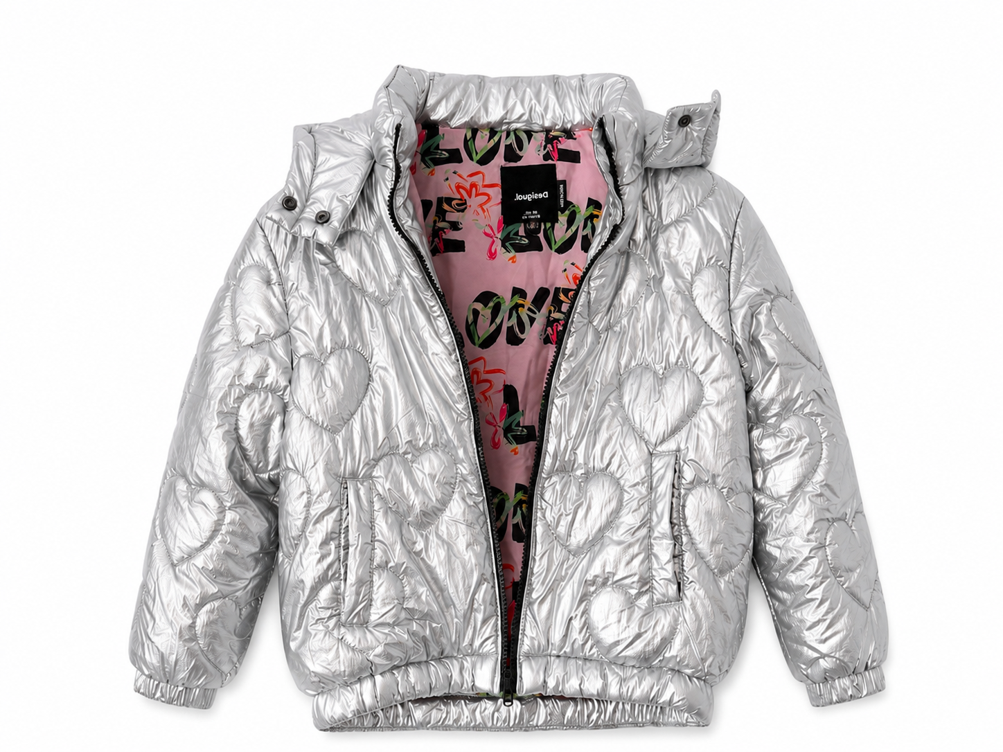 Chaqueta Desigual plateada talla 6/8