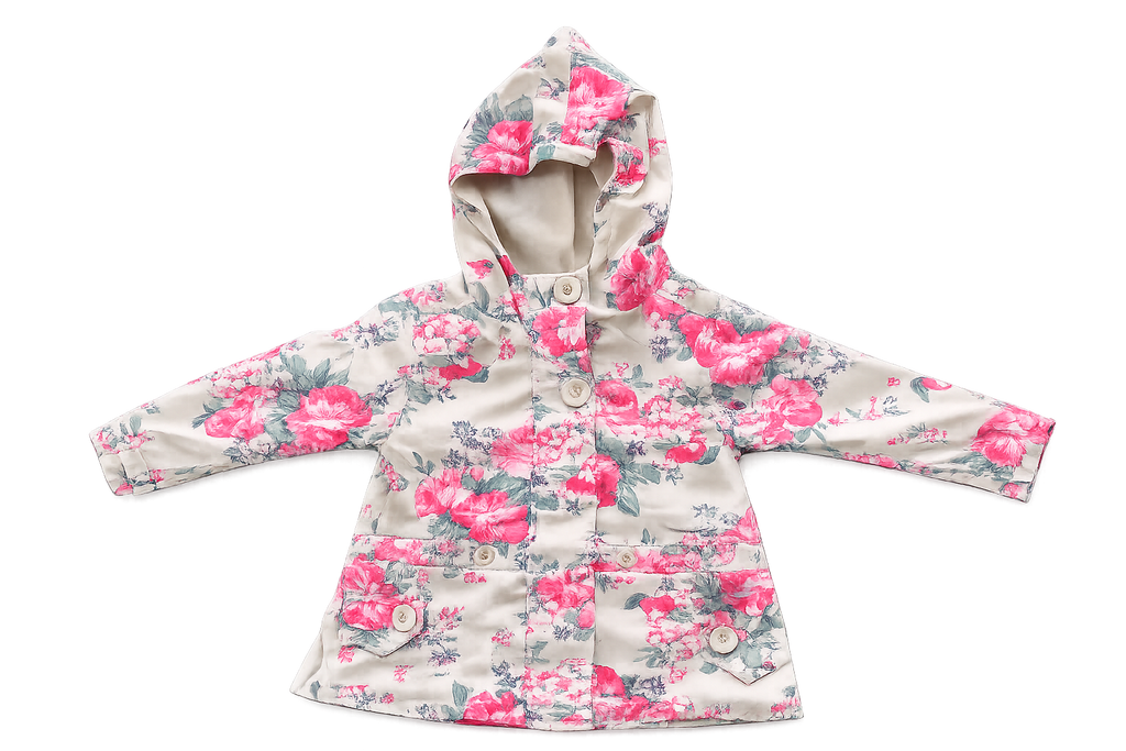 Chaqueta impermeable floral Limonada talla 6 🌸