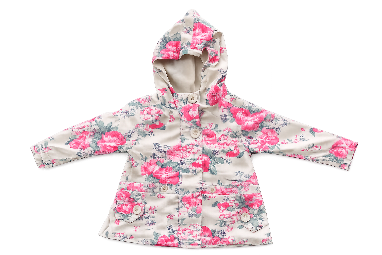 Chaqueta impermeable floral Limonada talla 6 🌸