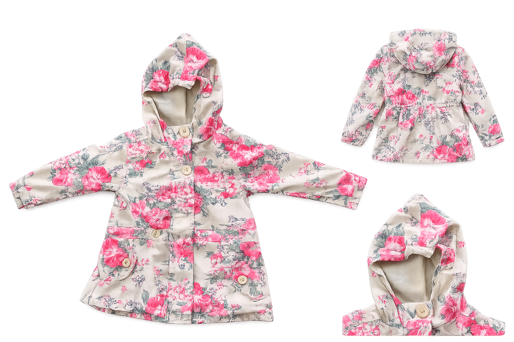 Chaqueta impermeable floral Limonada talla 6 🌸