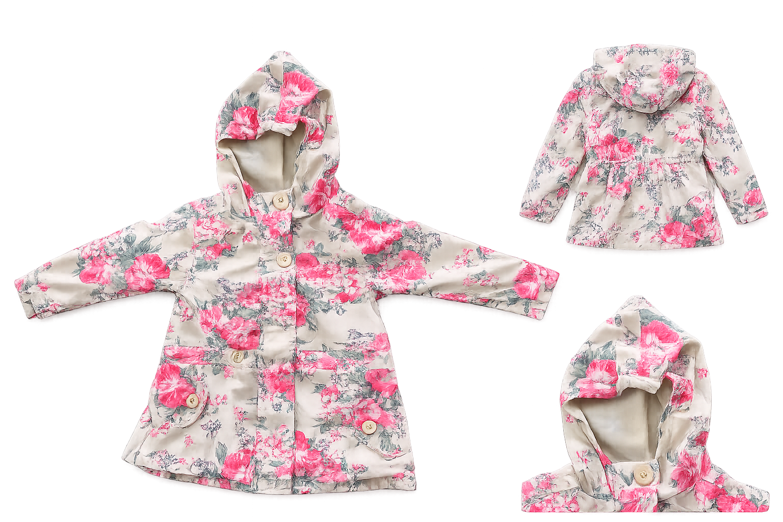 Chaqueta impermeable floral Limonada talla 6 🌸